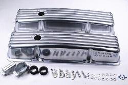 1958-1979 Small Block Chevy SBC 350 400 Tall Polished Finned Engine Dress Up Kit