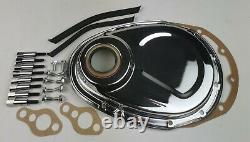 1958-79 SBC Chevy 350 Chrome Engine Dress Up Kit Tall Valve Covers Air Cleaner
