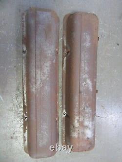 1960-1967 Chevrolet Impala Belair small block engine valve cover pair scripted