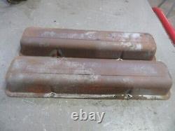 1960-1967 Chevrolet Impala Belair small block engine valve cover pair scripted