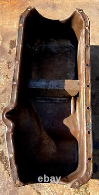 1962-1967 Chevy II Nova V8 Oil Pan Front Sump Small Block Chevy Engine OEM GM