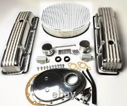 1986-UP SBC Small Block Chevy 283 305 327 350 Short Polished Engine Dress Up Kit