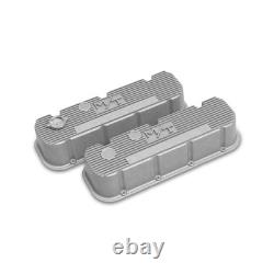 241-150 Tall M/T Valve Covers for Big Block Chevy Engines Natural Cast Finish