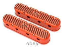 2-Pc LS Vintage Series Valve Covers Factory Orange Machined Finish 241-173