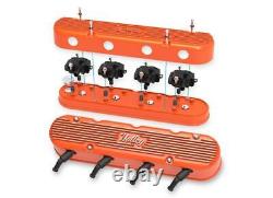 2-Pc LS Vintage Series Valve Covers Factory Orange Machined Finish 241-173