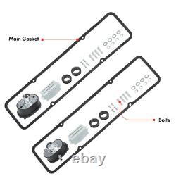 2pcs New Engine Valve Cover with Gaskets for Chevy 283-400 1958-1986 Small-Block