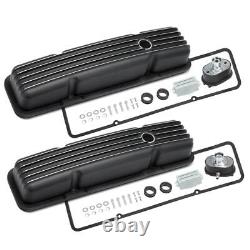 2pcs New Engine Valve Cover with Gaskets for Chevy 283-400 1958-1986 Small-Block