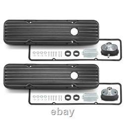 2pcs New Engine Valve Cover with Gaskets for Chevy 283-400 1958-1986 Small-Block