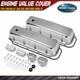 2x Engine Valve Cover Withhardware For Chevy 396 502 Mark Iv Big-block V8 Polished
