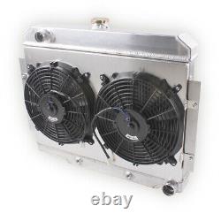 3Row Radiator&Fan For 72-86 Jeep CJ CJ5 CJ7 Chevy Engine Small Block SBC Swap V8