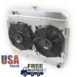 3Row Radiator+Fan For 72-86 Jeep CJ CJ5 CJ7 Chevy Engine Small Block SBC Swap V8