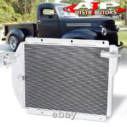 3-Row Engine Cooling Radiator For 1941-1946 Chevy Pickup Truck Small Block SBC