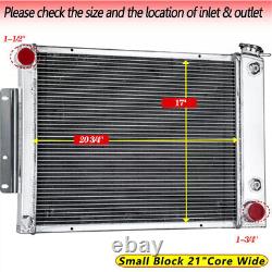 3 Rows Radiator Fit 1967 1968 1969 Chevy Camaro/ Firebird Small Block V8 AT MT