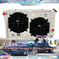 3 Rows Radiator Shroud Fans For 1984-1990 1989 Corvette SMALL BLOCK Chevy S10 V8