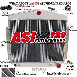 4 Row Aluminum Radiator for 1955-1956 Small Block Big Block Chevy V8 Engine NEW