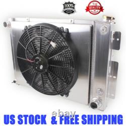 4 Row Radiator+Fan For 67 68 69 Small Block Chevy Camaro Firebird LS Engine Swap