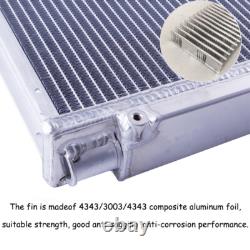 4 Row Radiator+Fan For 67 68 69 Small Block Chevy Camaro Firebird LS Engine Swap