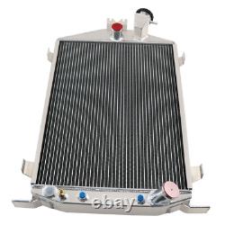 4-Row Radiator Fit 1932 Ford Hot Rod Small Block Chevy Engine Stock Height