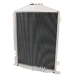4-Row Radiator Fit 1932 Ford Hot Rod Small Block Chevy Engine Stock Height