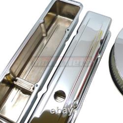 58-86 Small Block Chevy SBC 283-350 Short Valve Cover Chrome Engine Dress Up Kit