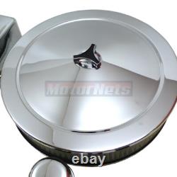 58-86 Small Block Chevy SBC 283-350 Short Valve Cover Chrome Engine Dress Up Kit