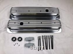 87up Small Block Chevy SBC Nostalgic Fin Aluminum Engine Dress Up Kit Centerbolt