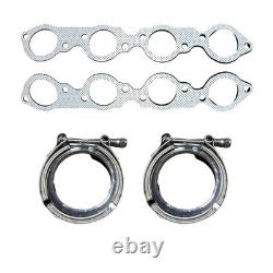 Big Block For Chevy BBC V-BAND Twin Turbo Stainless Headers 427 454 396 502 572