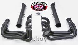 Black Maximizer Long Tube Header Fit 1963-67 Corvette C2 1965-82 C3 Stingray SB