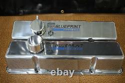 Blue Print Engine Chevy Small Block Tall Aluminum Valve Covers Breather PCV Kit