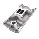 Brand New Engine Intake Manifold 7116 For Small Block Chevy 262-400 Vortec Satin