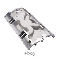 Brand New Engine Intake Manifold 7116 for Small Block Chevy 262-400 Vortec Satin