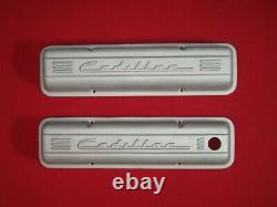 CADILLAC PML VALVE COVERS 11107 Cast Aluminum 1959-86 Small Block Chevy Engines