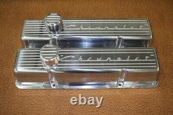 Chevrolet Chevy Finned Small Block Tall Billet Engine Dress Kit 12 Oval Air 350