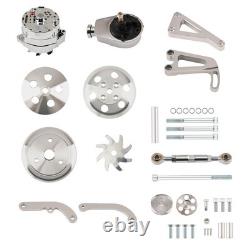 Chrome Engine Drive Set for Chevy Small Block 1969-87 Light Truck 1973-1989