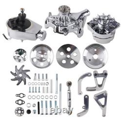 Complete Chrome Accessory Drive Kit for Chevrolet Small Block 283-400 LWP