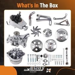 Complete Chrome Accessory Drive Kit for Chevrolet Small Block 283-400 LWP