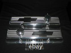 Custom Machine Ghostie Chevy Small Block Tall Valve Cover 12 oval Air Cleaner