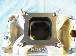 EDELBROCK VICTOR INTAKE MANIFOLD 2950 SMALL BLOCK CHEVY Comes with 1.75 Spacer