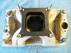 EDELBROCK VICTOR INTAKE MANIFOLD 2950 SMALL BLOCK CHEVY Comes with 1.75 Spacer