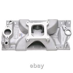 Edelbrock 2975 Small Block Chevy V8 Victor Jr Intake Manifold Satin Finish