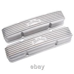 Edelbrock 41459 Classic Small Block Fits Chevy Valve Cover, Satin