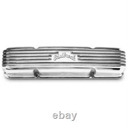 Edelbrock 4145 Small Block Chevy SBC 327 350 400 V8 Retro Finned Valve Covers