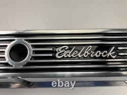 Edelbrock 4262 Elite Series Valve Cover Set, SBC Small Block Chevy 305 350 400
