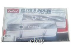 Edelbrock 4263 Elite II Valve Covers For Chevy 262-400 V8 Tall Polished