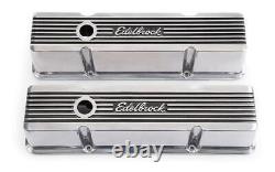 Edelbrock 4263 Engine Valve Cover Set Fits Chevrolet Small-Block Gen I262 4.3L