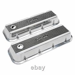 Edelbrock 4275 Elite II Polished Aluminum Valve Covers Big Block Chevy V8's