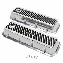 Edelbrock 4275 Elite II Polished Aluminum Valve Covers Big Block Chevy V8's