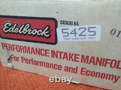 Edelbrock 5425 C-26 Small Block Chevy Dual-Quad Intake Manifold New IN Box