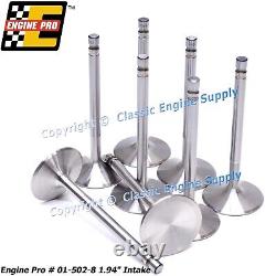 Engine Pro sb Chevy Stainless Steel Intake & Exhaust Valves 1.94 & 1.6 x 4.910