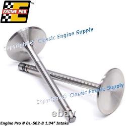 Engine Pro sb Chevy Stainless Steel Intake & Exhaust Valves 1.94 & 1.6 x 4.910
